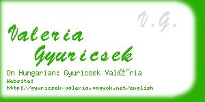 valeria gyuricsek business card